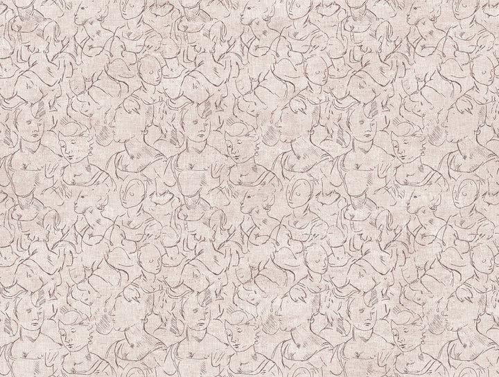 Volti Beige Speckled Wallpaper by Sirpi Sirpi Covers about 74.3 square feet 27-in by 33-ft long roll Unpasted 10.43 - Fabric Carolina -