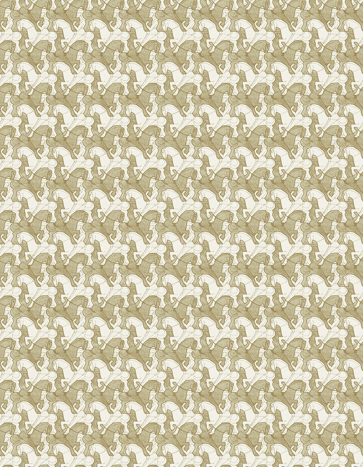 Trixie Beige Horsemen Wallpaper by Sirpi Sirpi Covers about 74.3 square feet 27-in by 33-ft long roll Unpasted 1.57 - Fabric Carolina -