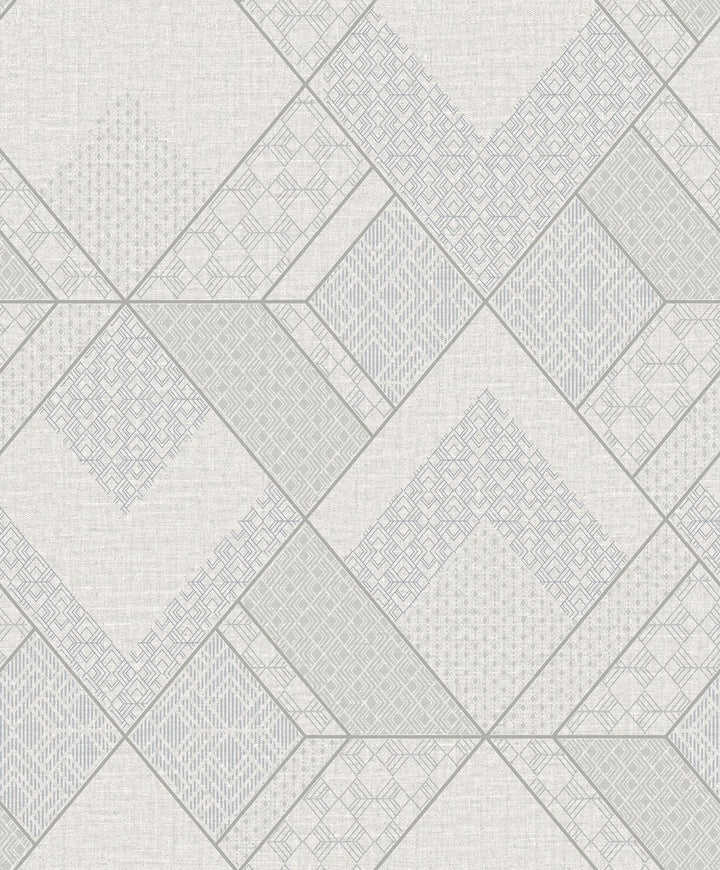 Castle White Geometric Wallpaper by Sirpi Sirpi Covers about 56.4 square feet 20.5-in by 33-ft long roll Unpasted 25.2 - Fabric Carolina -