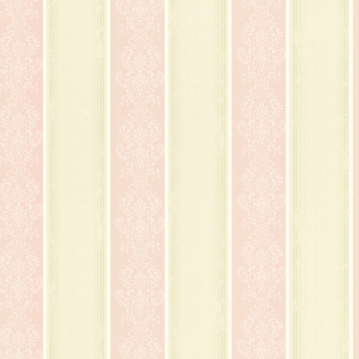 Eastport Pink Arabelle Stripe Wallpaper by Chesapeake Stripes By Chesapeake Covers about 56.4 square feet 20.5-in by 33-ft long roll Prepasted 20.5 - Fabric Carolina -