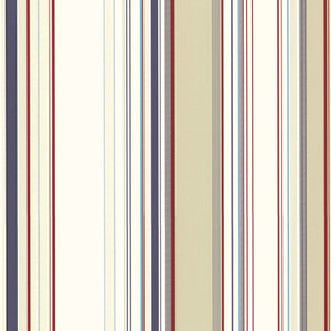Cape Elizabeth Red Lookout Stripe Wallpaper by Chesapeake