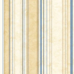 Cape Elizabeth Navy Lookout Stripe Wallpaper by Chesapeake