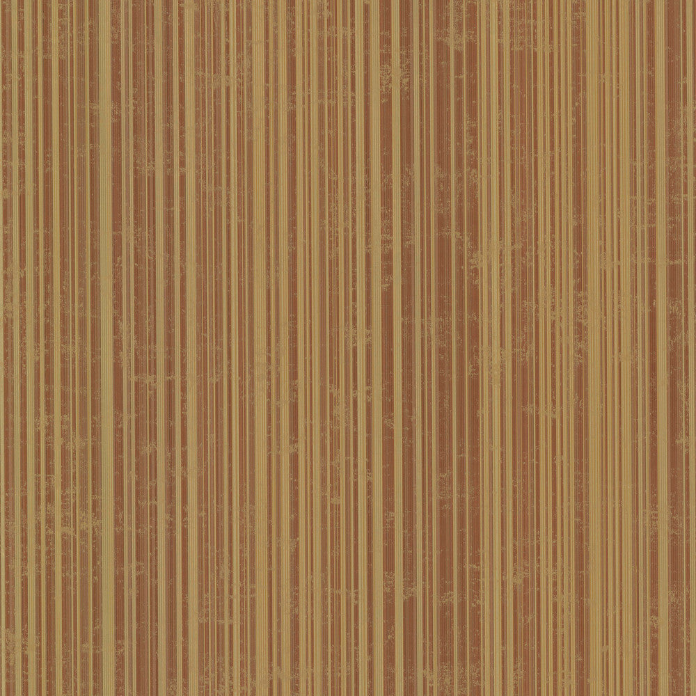 Wells Burnt Sienna Candy Stripe Wallpaper by Chesapeake Stripes By Chesapeake Covers about 56.4 square feet 20.5-in by 33-ft long roll Prepasted 20.5 - Fabric Carolina -