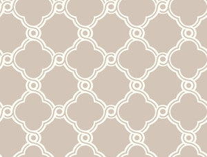 Open Trellis Taupe Wallpaper by York Wallcoverings