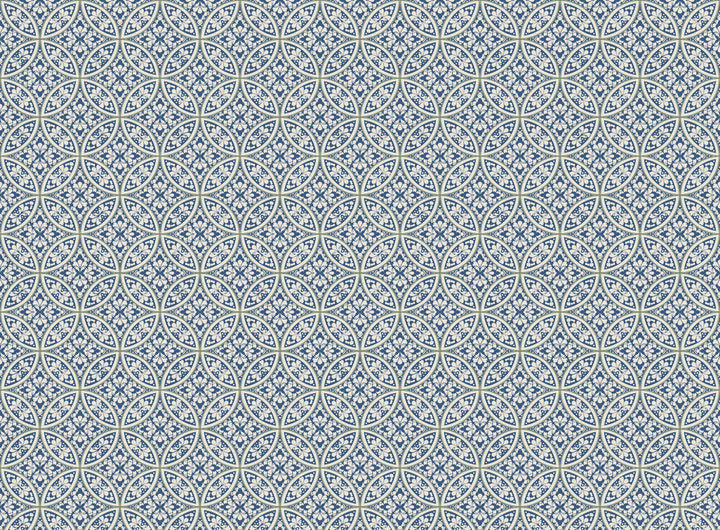 Lacey Circle Geo Navy Wallpaper by York Wallcoverings Silhouettes Covers about 60.8 square feet 27-in by 27-ft long roll Prepasted 3 - Fabric Carolina -