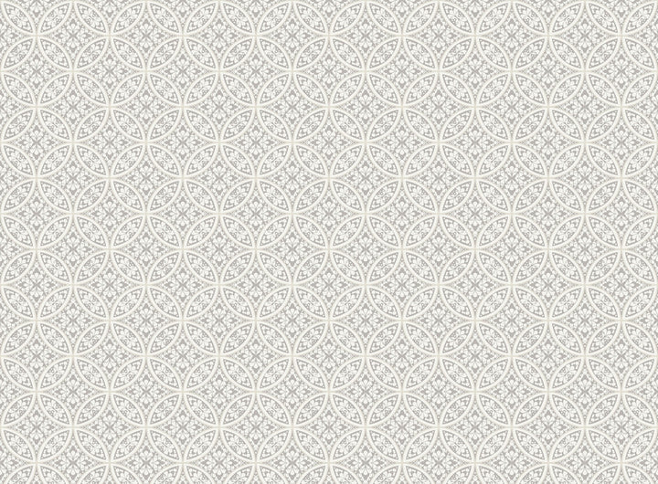 Lacey Circle Geo Grey Wallpaper by York Wallcoverings Silhouettes Covers about 60.8 square feet 27-in by 27-ft long roll Prepasted 3 - Fabric Carolina -