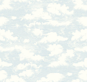 Cloud Cover Blue Wallpaper by York Wallcoverings