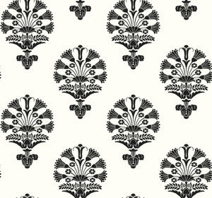 Luxor Black & White Wallpaper by York Wallcoverings