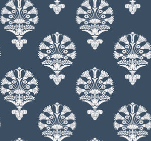 Luxor Navy Wallpaper by York Wallcoverings