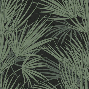 Palmetto Black & Green Wallpaper by York Wallcoverings