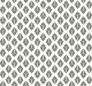 Leaflet Black & White Wallpaper by York Wallcoverings