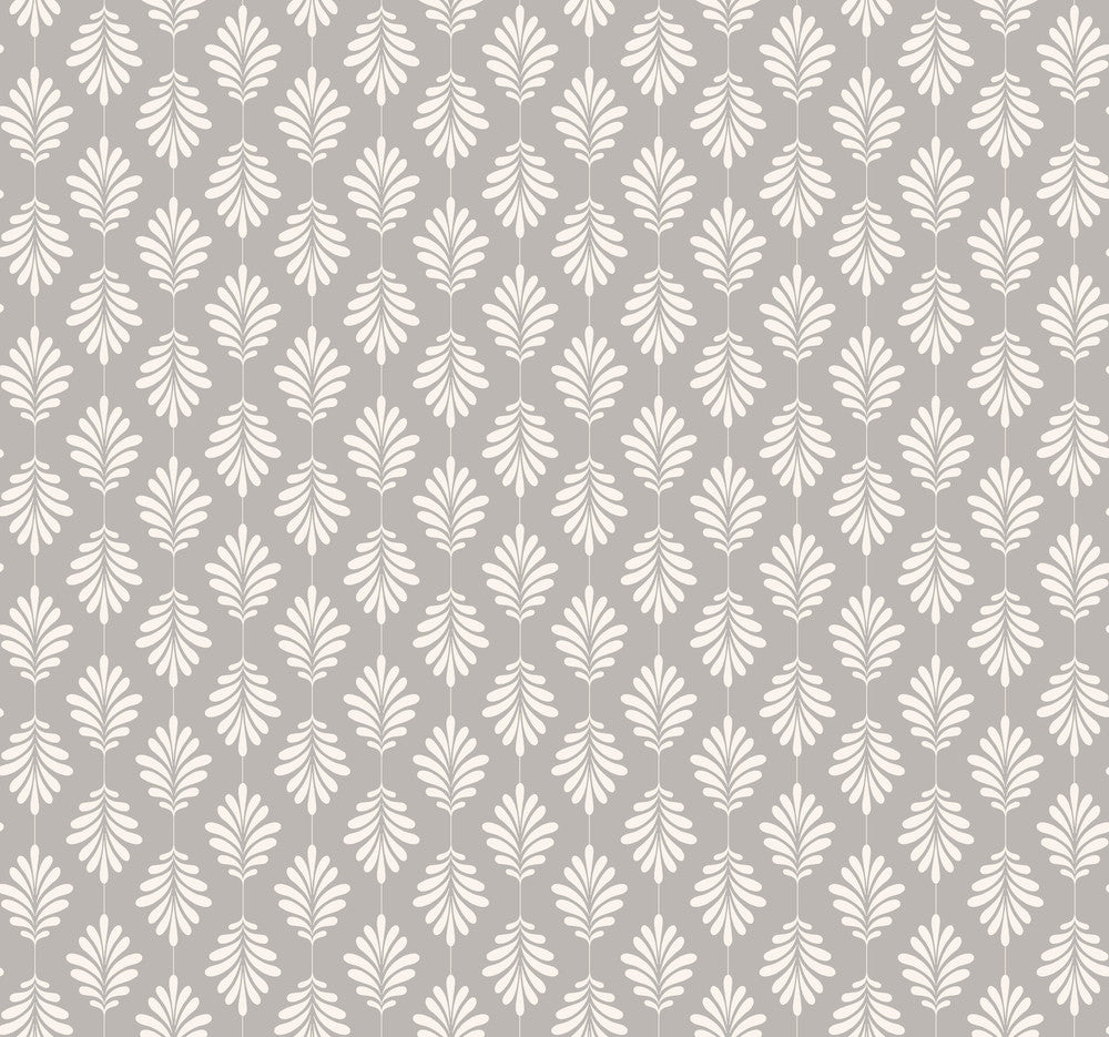 Leaflet White Wallpaper by York Wallcoverings Silhouettes Covers about 60.8 square feet 27-in by 27-ft long roll Prepasted 25.25 - Fabric Carolina -