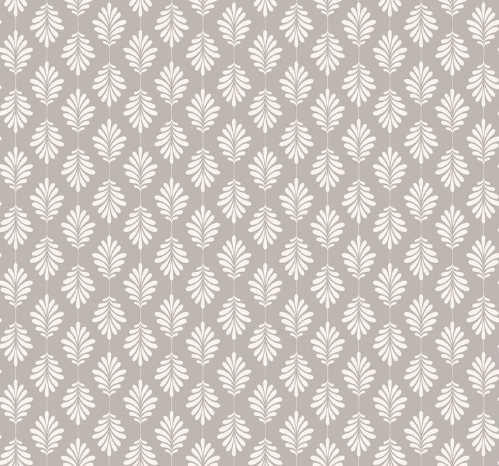 Leaflet White Wallpaper by York Wallcoverings Silhouettes Covers about 60.8 square feet 27-in by 27-ft long roll Prepasted 25.25 - Fabric Carolina -