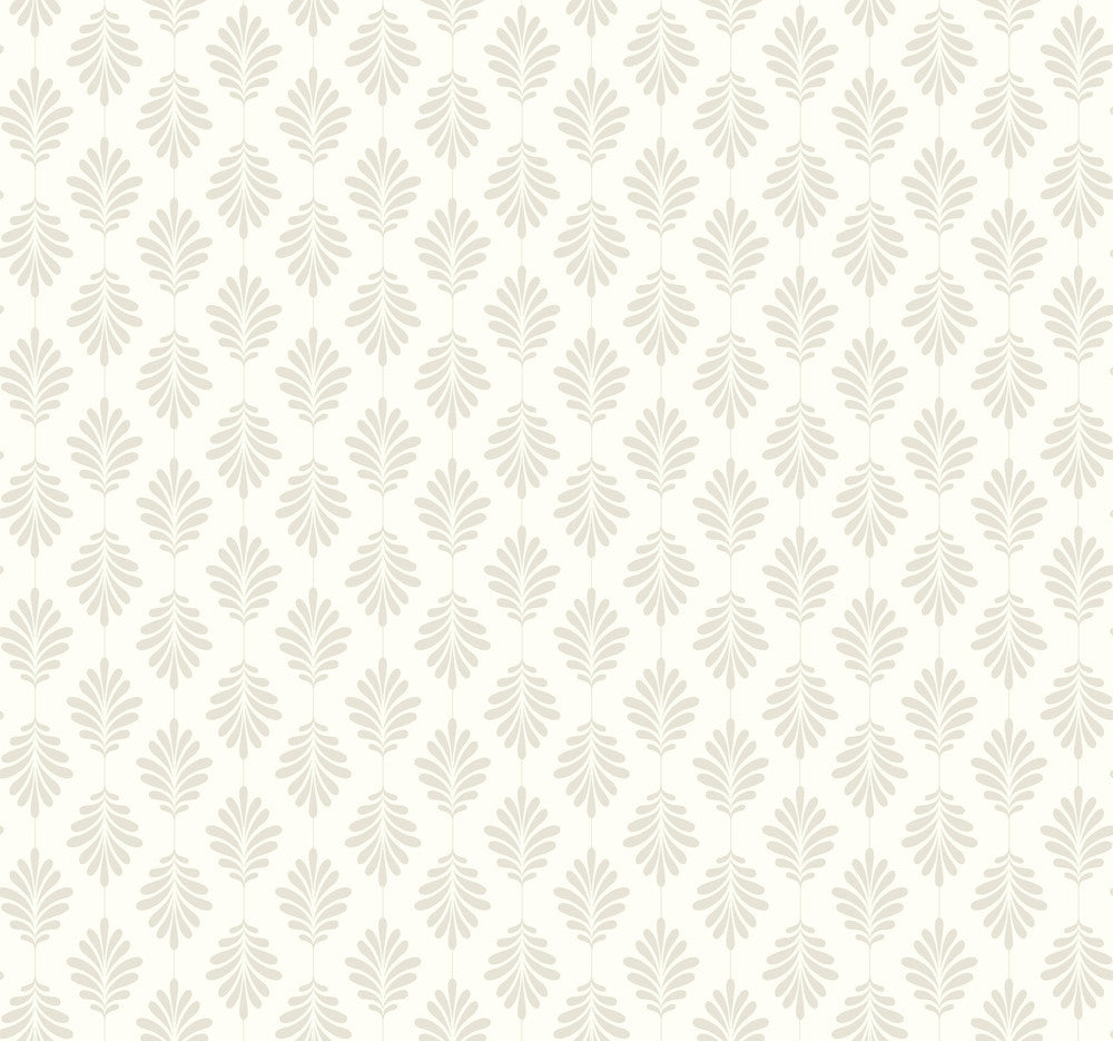 Leaflet Taupe Wallpaper by York Wallcoverings Silhouettes Covers about 60.8 square feet 27-in by 27-ft long roll Prepasted 25.25 - Fabric Carolina -