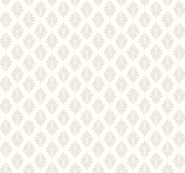 Leaflet Taupe Wallpaper by York Wallcoverings Silhouettes Covers about 60.8 square feet 27-in by 27-ft long roll Prepasted 25.25 - Fabric Carolina -