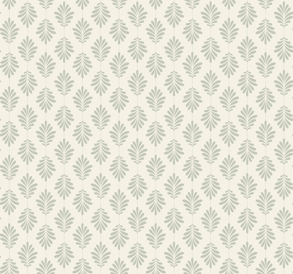 Leaflet Green Wallpaper by York Wallcoverings Silhouettes Covers about 60.8 square feet 27-in by 27-ft long roll Prepasted 25.25 - Fabric Carolina -