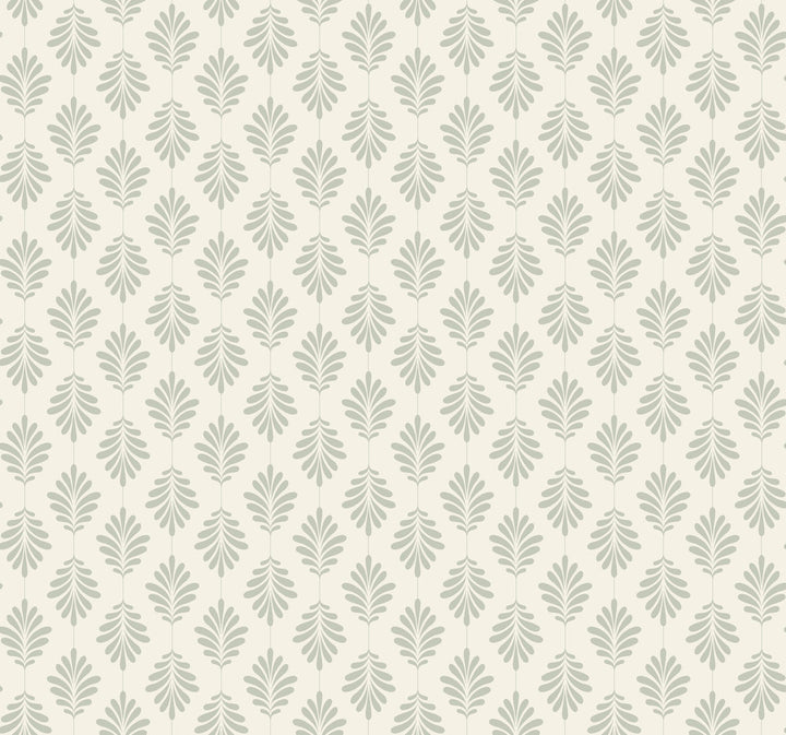 Leaflet Green Wallpaper by York Wallcoverings Silhouettes Covers about 60.8 square feet 27-in by 27-ft long roll Prepasted 25.25 - Fabric Carolina -