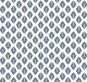 Leaflet Navy Wallpaper by York Wallcoverings