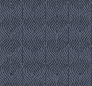 Palm Thatch Navy Wallpaper by Inspired by Color