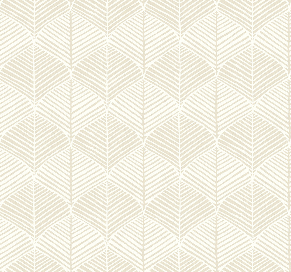 Palm Thatch Taupe Wallpaper by York Wallcoverings Silhouettes Covers about 60.8 square feet 27-in by 27-ft long roll Prepasted 25.25 - Fabric Carolina -