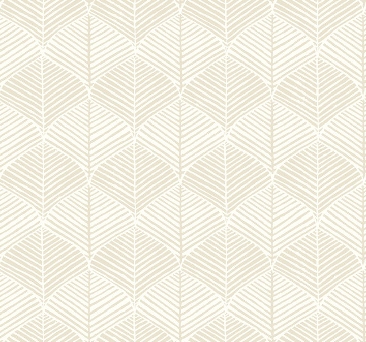 Palm Thatch Taupe Wallpaper by York Wallcoverings Silhouettes Covers about 60.8 square feet 27-in by 27-ft long roll Prepasted 25.25 - Fabric Carolina -