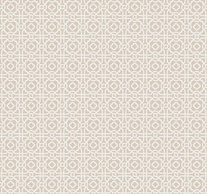 Pergola Lattice Taupe Wallpaper by York Wallcoverings
