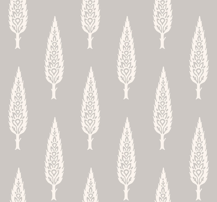 Juniper Tree Grey Wallpaper by York Wallcoverings Silhouettes Covers about 60.8 square feet 27-in by 27-ft long roll Prepasted 25.25 - Fabric Carolina -