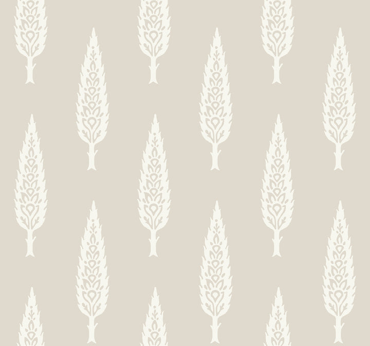 Juniper Tree Taupe Wallpaper by York Wallcoverings Silhouettes Covers about 60.8 square feet 27-in by 27-ft long roll Prepasted 25.25 - Fabric Carolina -