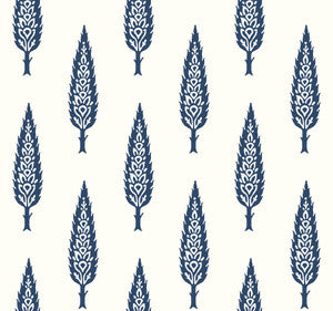 Juniper Tree Navy Wallpaper by York Wallcoverings