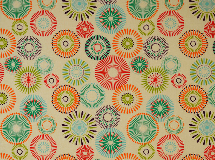 Star-Burst Pinwheel 147 Sherbet by Covington Fabric 100% COTTON Various Horizontal: 13.5 and Vertical: 13.5 54 - Fabric Carolina -