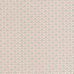 Stockton Pink Green by Norbar Fabric ROMANCE 100% COTTON SPAIN 3 3/8"V 2 1/8"H 55 - Fabric Carolina -