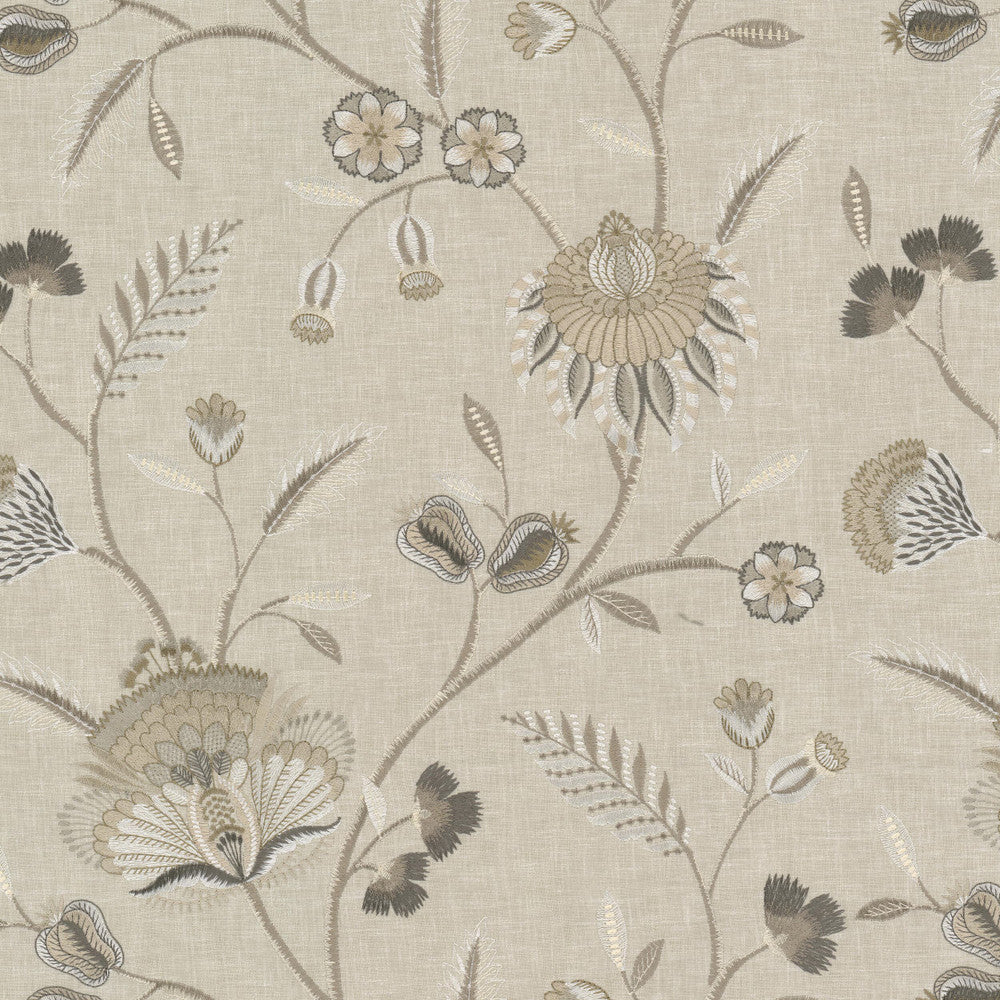 Struck 1 Teak by Stout Designer Fabric RAINBOW LIBRARY ALMOND/GRANITE 52%POL 48%COT %VEMB INDIA Horizontal: 17.000 and Vertical: 18.500 51 in - Swanky Fabrics -