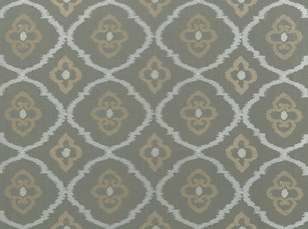 Sumatra Platinum 908 by Covington Fabric our website for purchase 75% Viscose/25% Linen India 25000 Horizontal: 10.5" and Vertical: 9.5" 55" - Fabric Carolina -