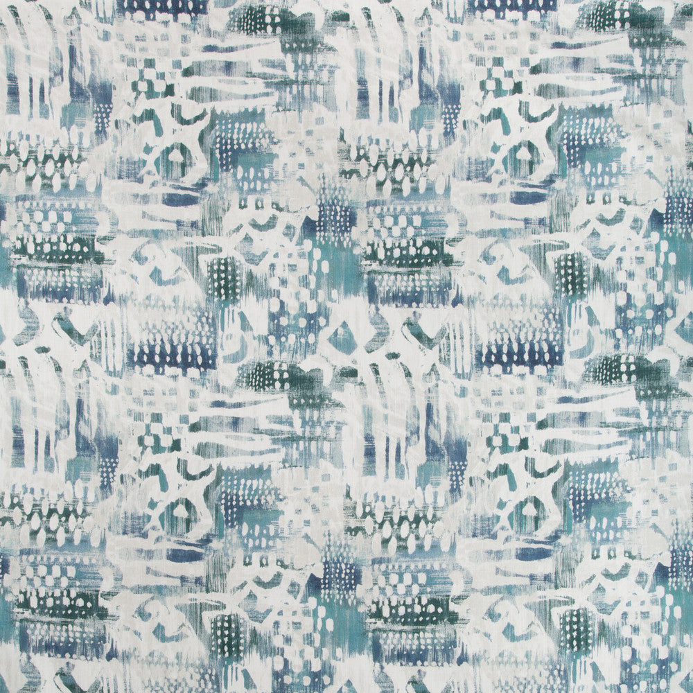 Surfwood Lagoon by Kravet Basics Designer Fabric JEFFREY ALAN MARKS OCEANVIEW COTTON - 90%;LINEN - 10% Pakistan MEDIUM Horizontal: 27 and Vertical: 29 54.5 - Swanky Fabrics -