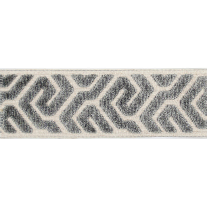 Sutton Tape Gray by Magnolia Trim - 58% Rayon, 31% Poly, 11% Linen China Horizontal: and Vertical: 3.5 - Fabric Carolina -