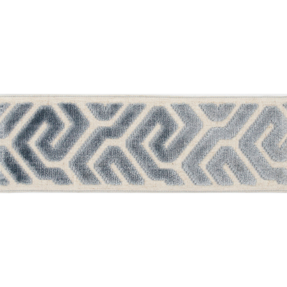 Sutton Tape Sky by Magnolia Trim - 58% Rayon, 31% Poly, 11% Linen China Horizontal: and Vertical: 3.5 - Fabric Carolina -