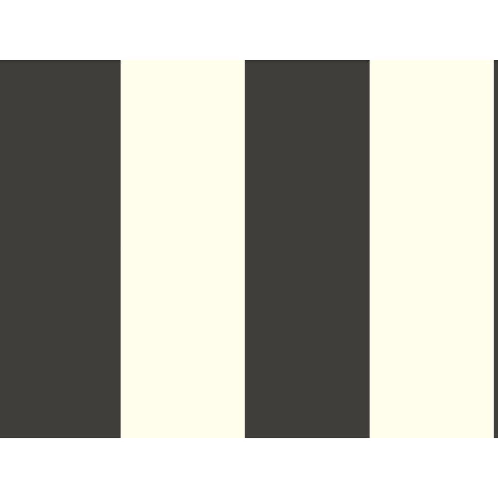 Canvas Stripe Black & White Wallpaper by Magnolia Home Magnolia Home Vol. II Covers about 60.8 square feet 27-in by 27-ft long roll Prepasted 0 - Fabric Carolina -