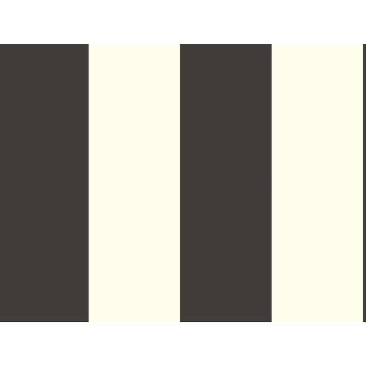 Canvas Stripe Black & White Wallpaper by Magnolia Home Magnolia Home Vol. II Covers about 60.8 square feet 27-in by 27-ft long roll Prepasted 0 - Fabric Carolina -