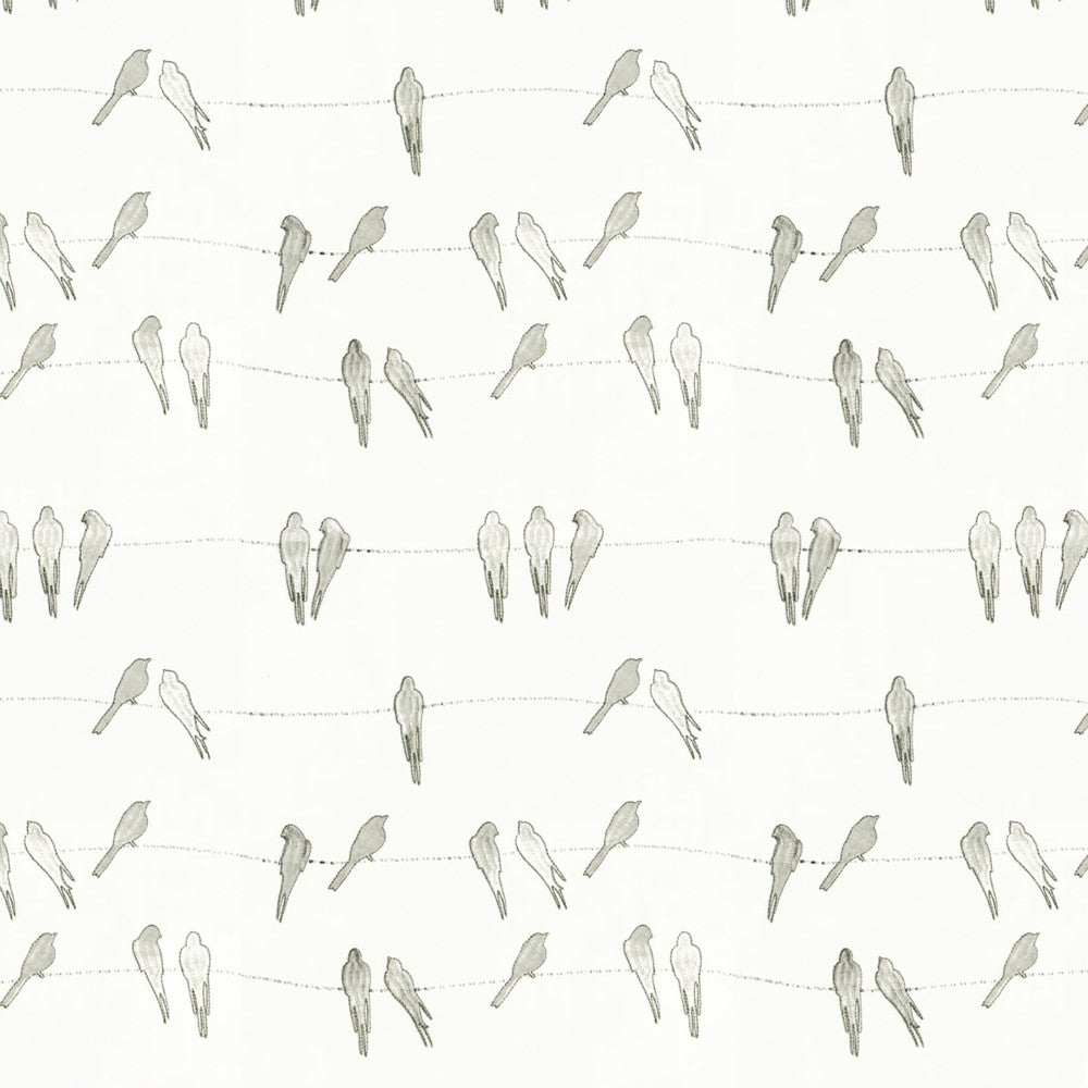 Swallow 1 Dove by Stout Fabric Comfortable Living Smoke/Cinder 80% Cotton 20% Spun Viscose Viscose Embroidery INDIA Horizontal: 12.5 and Vertical: 15.5 52 in - Fabric Carolina -