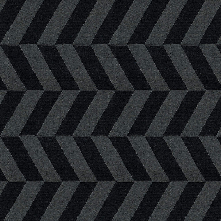 Proportion 9009 Black by Endurepel Designer Fabric 100% Polyester China 160,000 Double Rubs (Wyzenbeek) </p><p>Repeat: Horizontal: 4.9" (12.3 cm) Up the Roll and Vertical: 1.9" (4.9 cm) Across the Roll 55" (140 cm) - Swanky Fabrics -