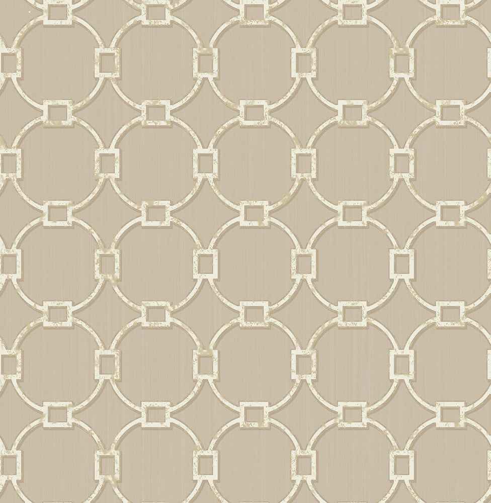 Charlemagne Links Pewter Trellis Wallpaper by Brewster Medley Covers about 56.4 square feet 20.5-in by 33-ft long roll Unpasted 20.5 - Fabric Carolina -