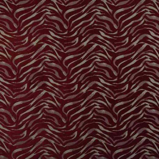 Tiger - Burgundy by Europatex Fabric Safari 57% Polyester, 43% Viscose China See Sample Horizontal: N/A and Vertical: N/A 55.00 inches  - Fabric Carolina -