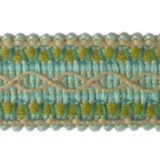 Samba-Teal by Europatex Designer Fabric Carnivale 100% Polyester China See Sample Horizontal: N/A and Vertical: N/A 1.00 inches  - Swanky Fabrics -