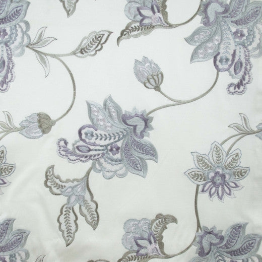 Serenity A Silver by Europatex Designer Fabric Serenity 52% Polyester / 48% Cotton with EMB China See Sample Horizontal: N/A and Vertical: N/A 55.00 inches  - Swanky Fabrics -