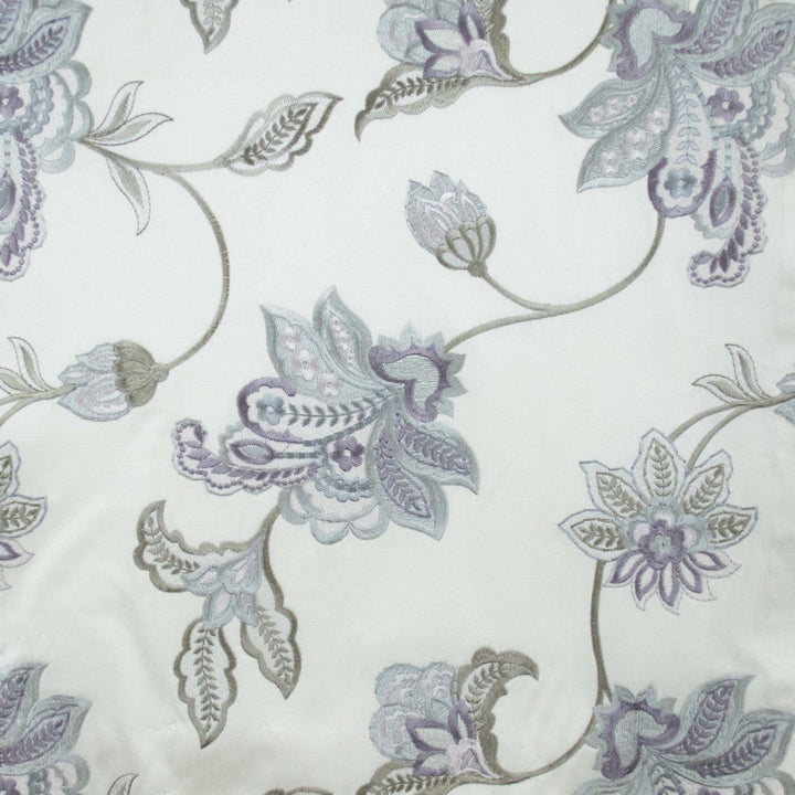 Serenity A Silver by Europatex Designer Fabric Serenity 52% Polyester / 48% Cotton with EMB V: 13.12" H: 12.96" 55.00 inches - Swanky Fabrics -