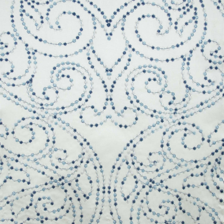 Serenity B Blue by Europatex Fabric Serenity 52% Polyester / 48% Cotton with EMB V: 16.82" H: 19.2" 55.00 inches - Fabric Carolina -
