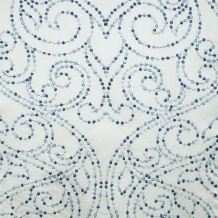 Serenity B Blue by Europatex Designer Fabric Serenity 52% Polyester / 48% Cotton with EMB V: 16.82" H: 19.2" 55.00 inches - Swanky Fabrics -
