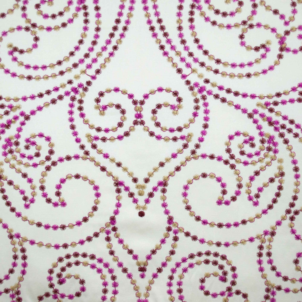 Serenity B Pink by Europatex Fabric Serenity 52% Polyester / 48% Cotton with EMB V: 16.82" H: 19.2" 55.00 inches - Fabric Carolina -