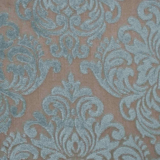 Sheer Illusion Damask Blue by Europatex Fabric Sheer Illusion 100% Polyester China See Sample Horizontal: N/A and Vertical: N/A 110.00 inches  - Fabric Carolina -
