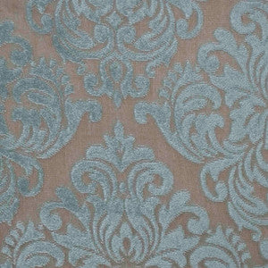 Sheer Illusion Damask Blue by Europatex Fabric
